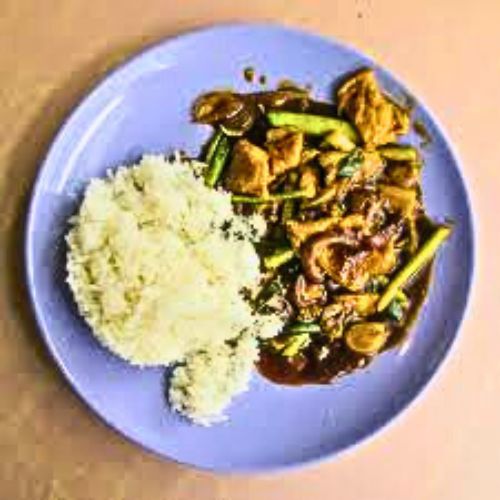 Ginger Onion Pork With Rice
