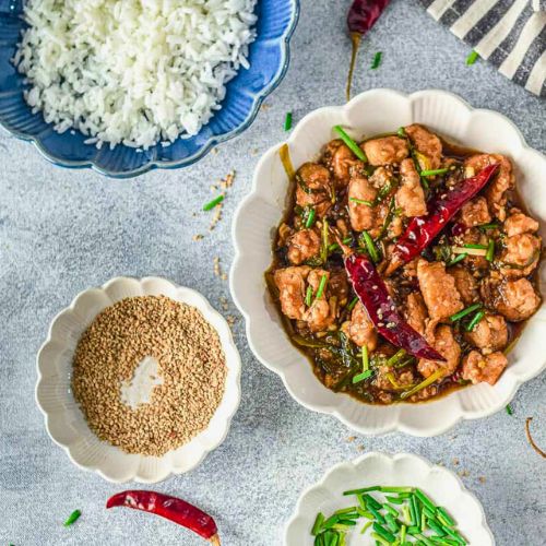 Mongolian Style Chicken With Rice