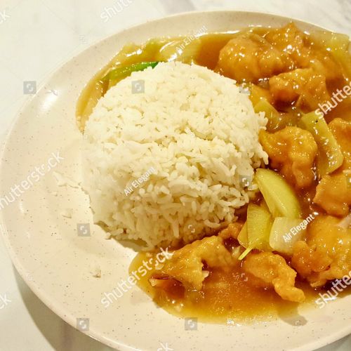 Ginger Onion Fish With Rice